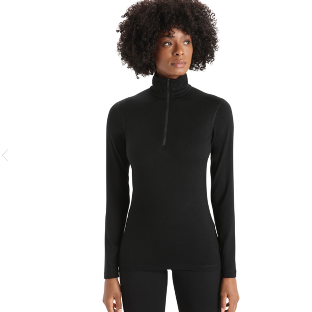 Icebreaker Women's Merino 200 Oasis Long Sleeve Half Zip Thermal Top Small